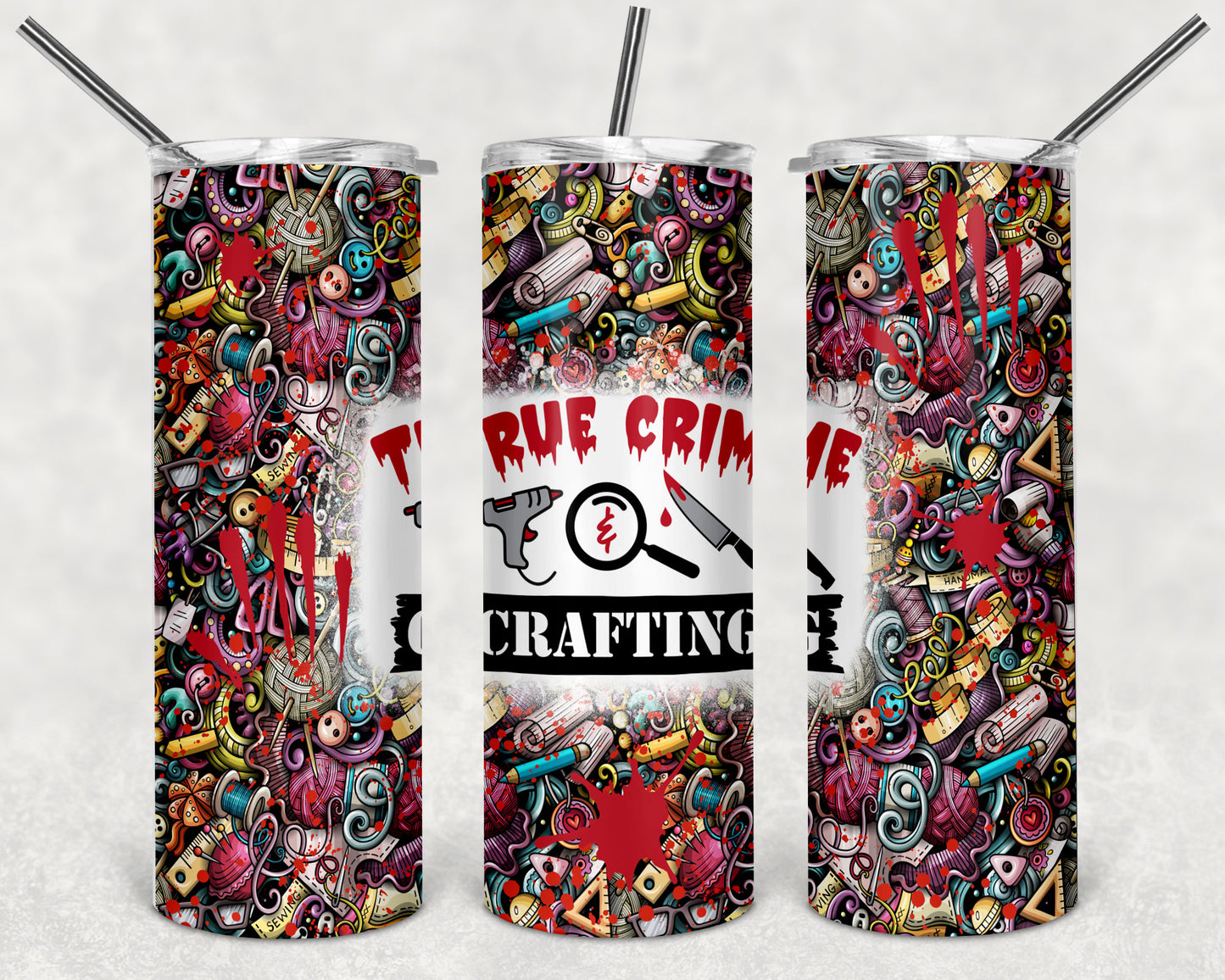 True Crime & Crafting 20 Oz Tumbler