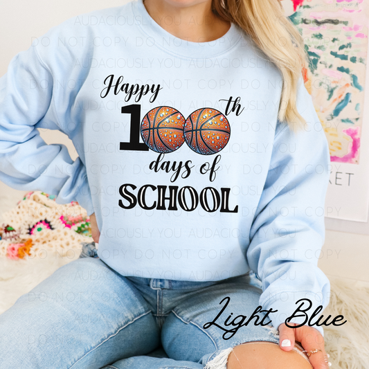 Happy 100th Days Of School (Basketball) Digital Download