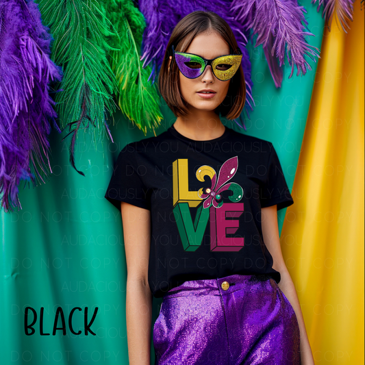 Mardi Gras LOVE(With Glitter Symbol) Digital Download