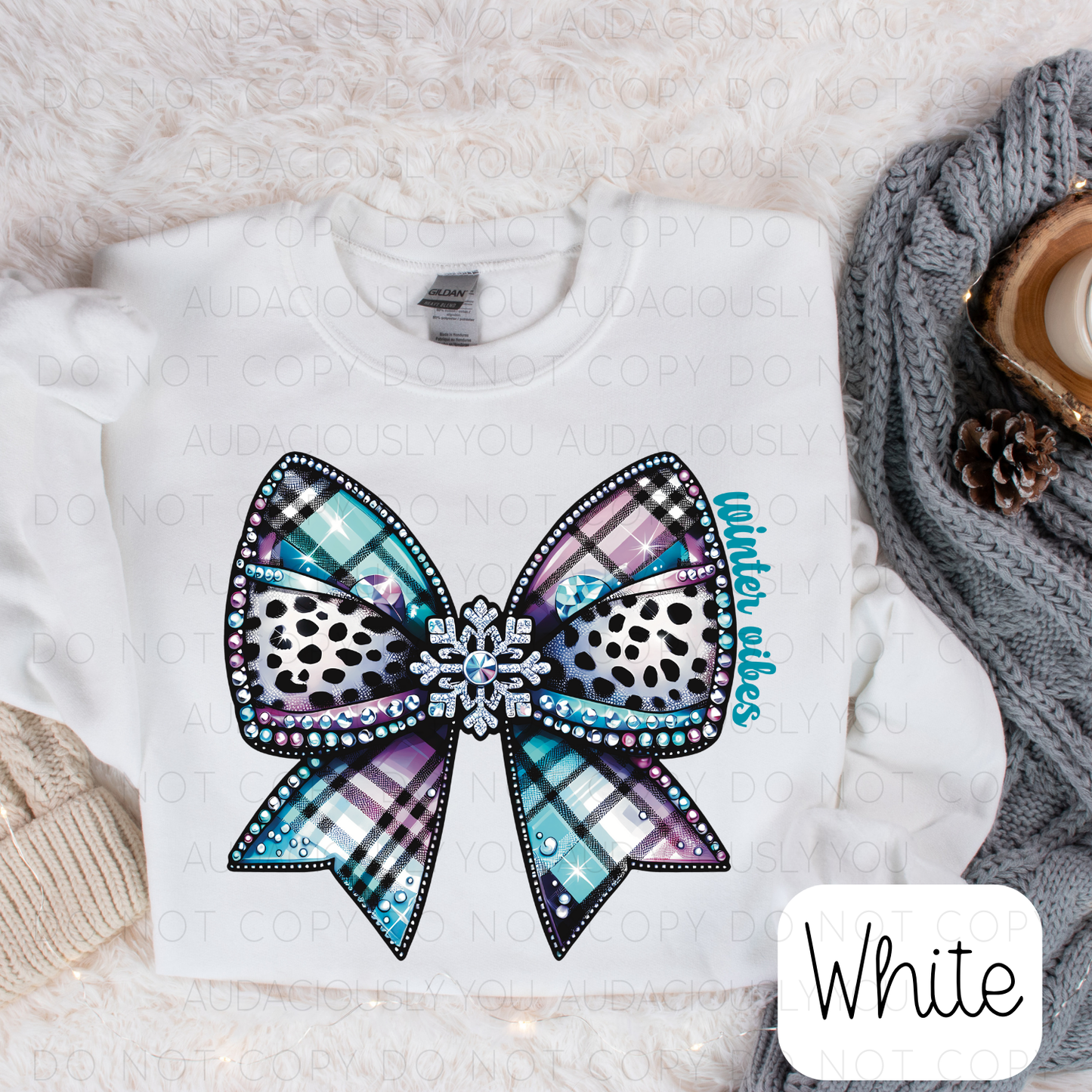 Winter Vibes Bow Digital Download